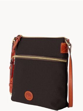 Dooney & Bourke Dark Brown Crossbody with Tan Trim